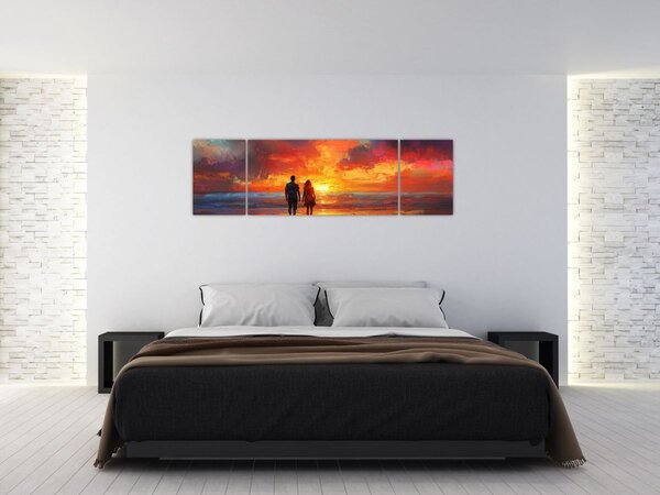 Obraz - Spacer po plaży (170x50 cm)