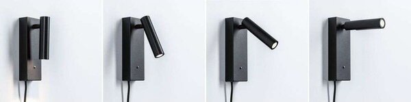 Paulmann - Hulda LED Lampa Ścienna USB C 3-step Dim. Matt Czarna