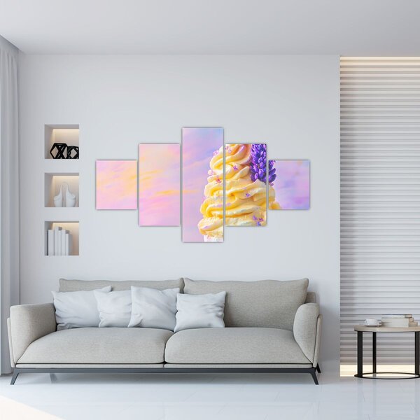 Obraz - Lody z lawendą (125x70 cm)