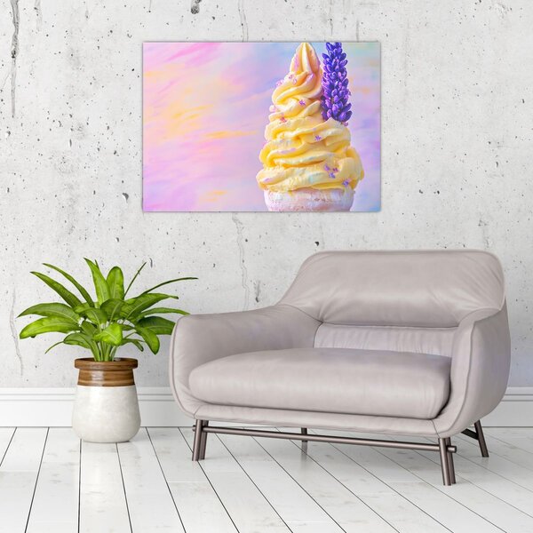 Obraz - Lody z lawendą (70x50 cm)