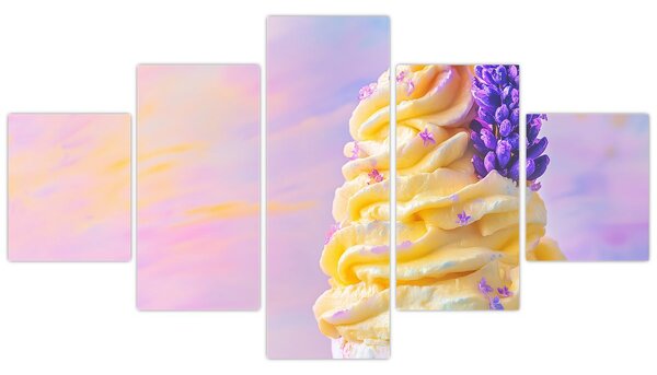 Obraz - Lody z lawendą (125x70 cm)