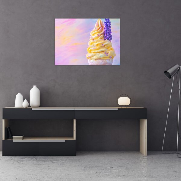 Obraz - Lody z lawendą (70x50 cm)