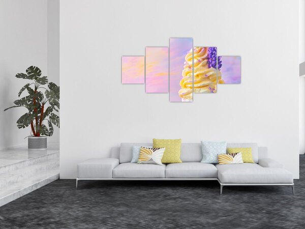 Obraz - Lody z lawendą (125x70 cm)