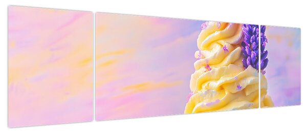 Obraz - Lody z lawendą (170x50 cm)