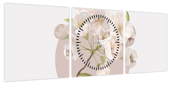 Obraz - Rozkwitaj z wdziękiem N⁰2 (z zegarem) (90x30 cm)