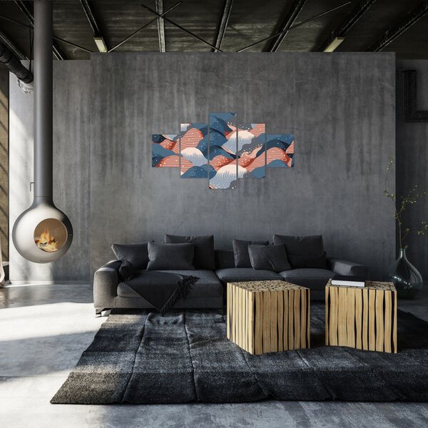 Obraz - Japońskie fale (125x70 cm)
