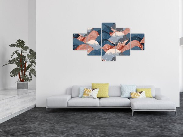 Obraz - Japońskie fale (125x70 cm)