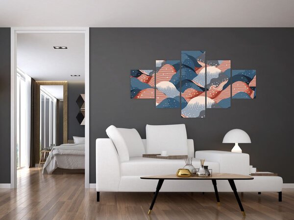 Obraz - Japońskie fale (125x70 cm)