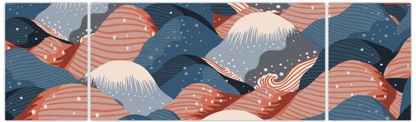 Obraz - Japońskie fale (170x50 cm)