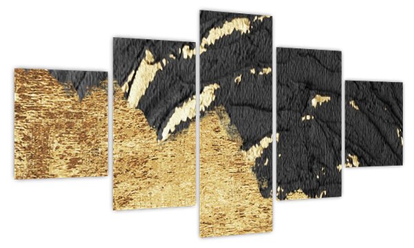 Obraz - Złota struktura N⁰1 (125x70 cm)