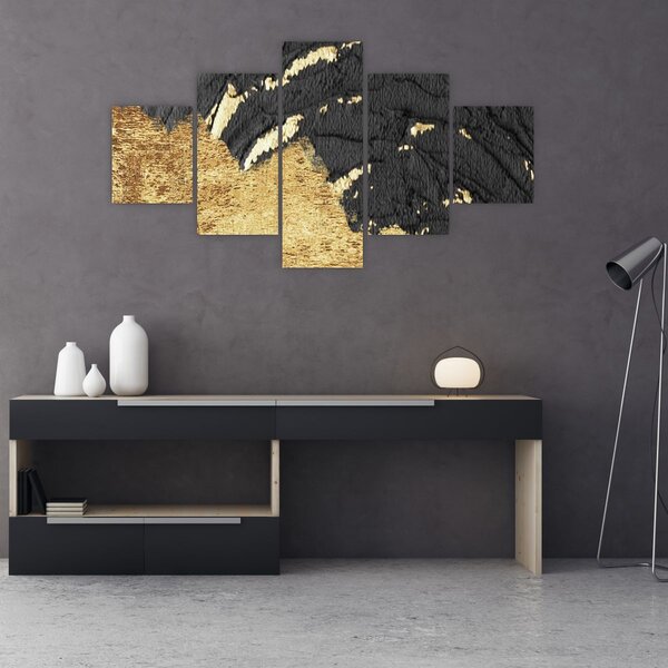 Obraz - Złota struktura N⁰1 (125x70 cm)