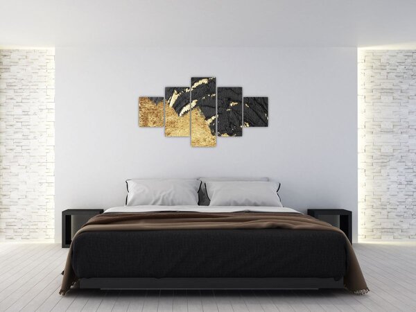 Obraz - Złota struktura N⁰1 (125x70 cm)