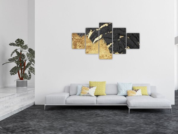 Obraz - Złota struktura N⁰1 (125x70 cm)