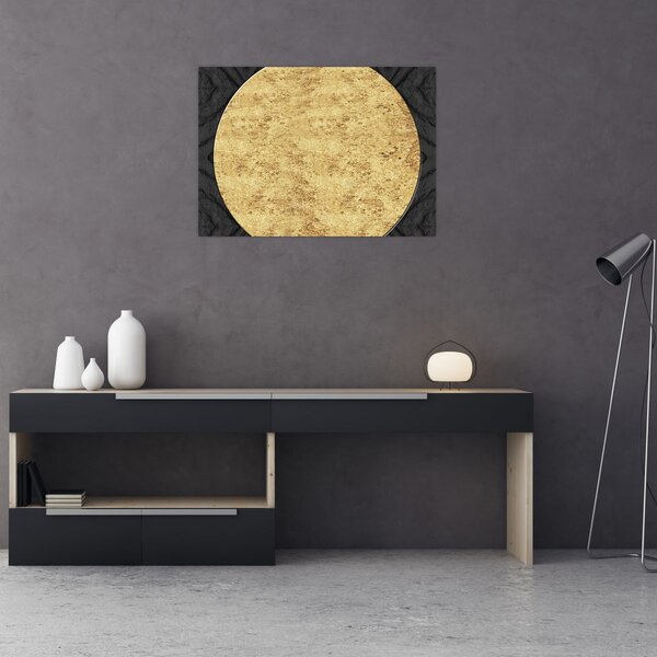 Obraz - Złota struktura N⁰2 (70x50 cm)