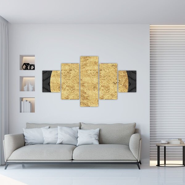 Obraz - Złota struktura N⁰2 (125x70 cm)