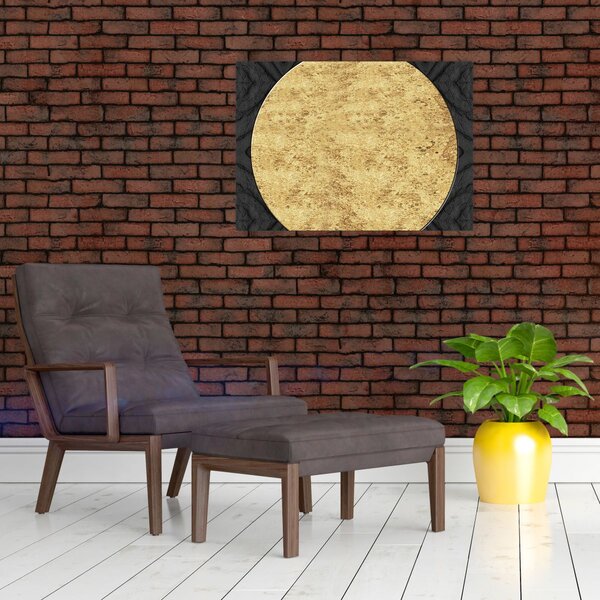 Obraz - Złota struktura N⁰2 (70x50 cm)