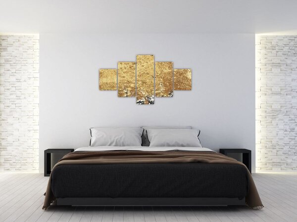 Obraz - Złota struktura N⁰3 (125x70 cm)