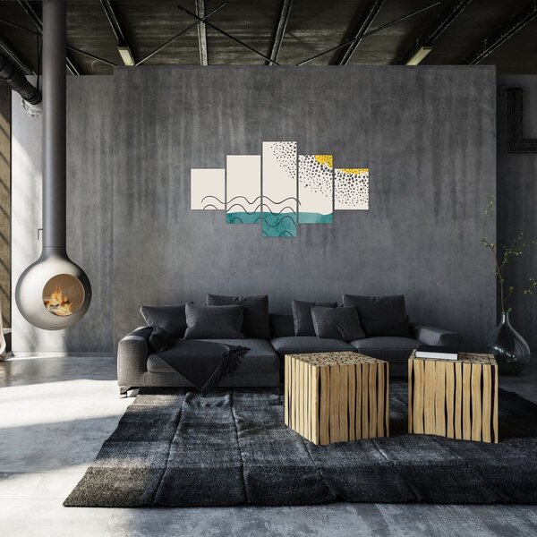 Obraz - Abstrakcyjny obraz plaży N⁰1 (125x70 cm)