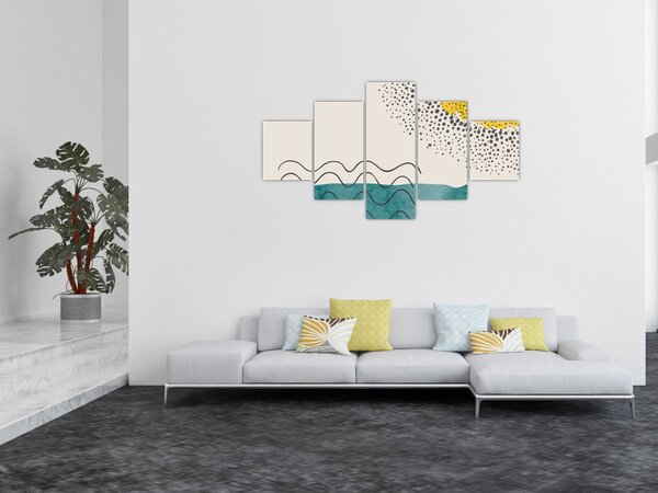 Obraz - Abstrakcyjny obraz plaży N⁰1 (125x70 cm)