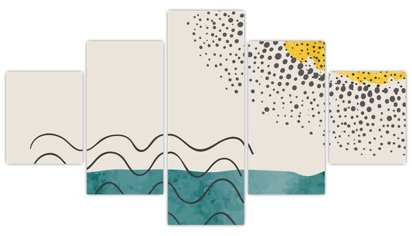 Obraz - Abstrakcyjny obraz plaży N⁰1 (125x70 cm)