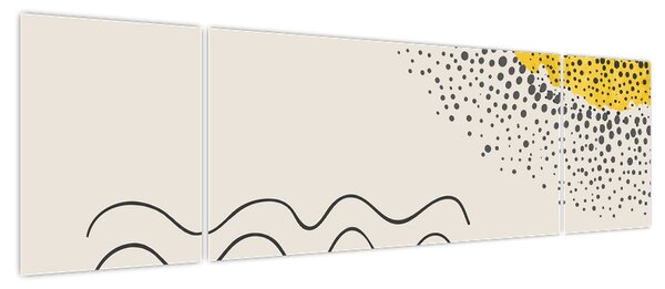 Obraz - Abstrakcyjny obraz plaży N⁰1 (170x50 cm)