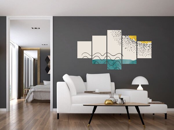 Obraz - Abstrakcyjny obraz plaży N⁰1 (125x70 cm)