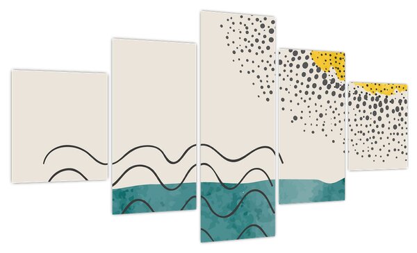 Obraz - Abstrakcyjny obraz plaży N⁰1 (125x70 cm)