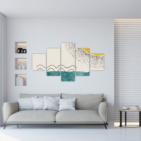 Obraz - Abstrakcyjny obraz plaży N⁰1 (125x70 cm)