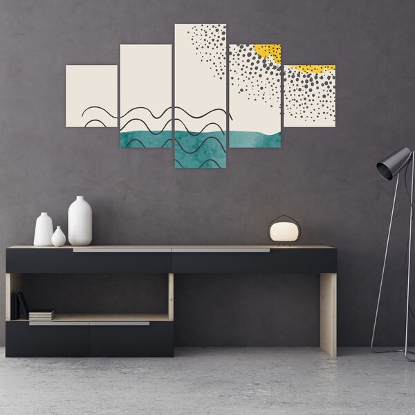 Obraz - Abstrakcyjny obraz plaży N⁰1 (125x70 cm)