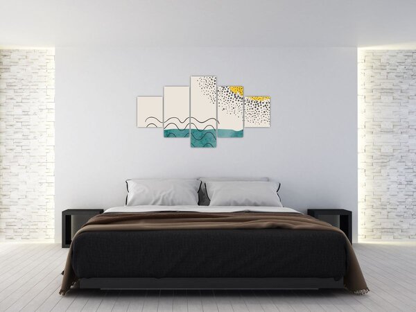 Obraz - Abstrakcyjny obraz plaży N⁰1 (125x70 cm)