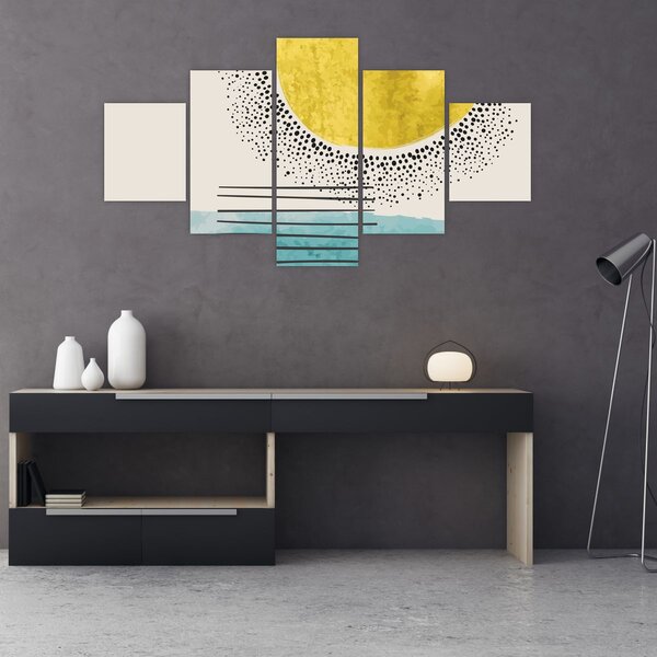 Obraz - Abstrakcyjny obraz plaży N⁰2 (125x70 cm)