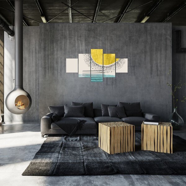 Obraz - Abstrakcyjny obraz plaży N⁰2 (125x70 cm)