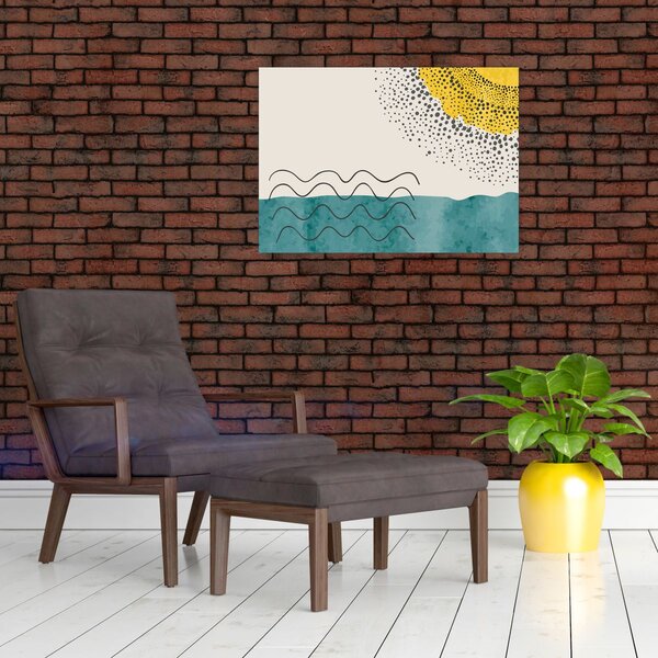 Obraz - Abstrakcyjny obraz plaży N⁰1 (70x50 cm)