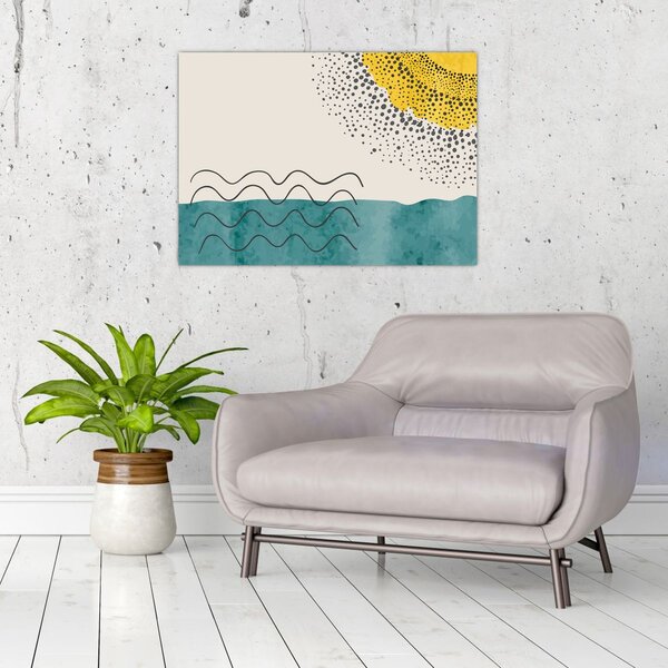 Obraz - Abstrakcyjny obraz plaży N⁰1 (70x50 cm)