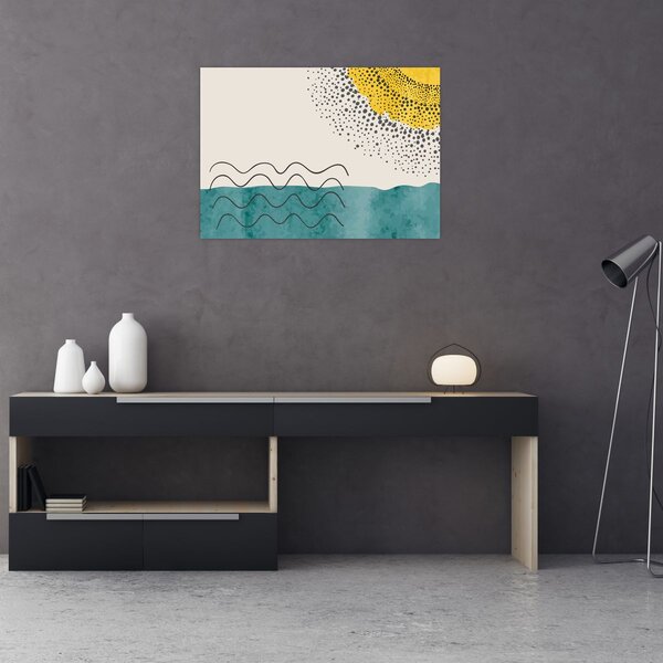 Obraz - Abstrakcyjny obraz plaży N⁰1 (70x50 cm)