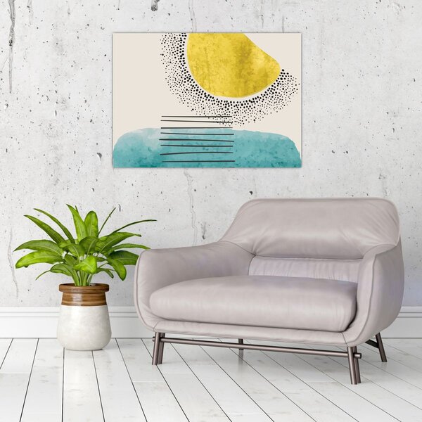 Obraz - Abstrakcyjny obraz plaży N⁰2 (70x50 cm)