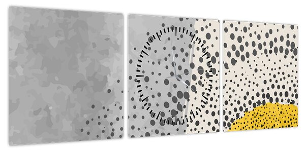 Obraz - Abstrakcyjny obraz plaży N⁰3 (z zegarem) (90x30 cm)