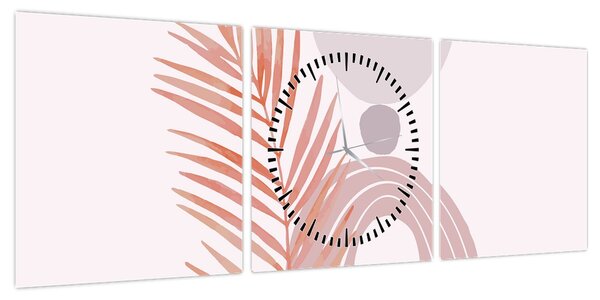 Obraz - Fioletowy minimalizm N⁰1 (z zegarem) (90x30 cm)