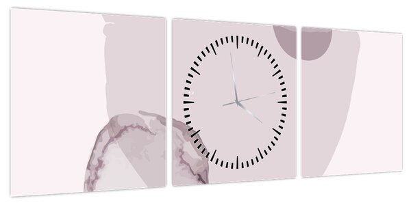 Obraz - Fioletowy minimalizm N⁰2 (z zegarem) (90x30 cm)