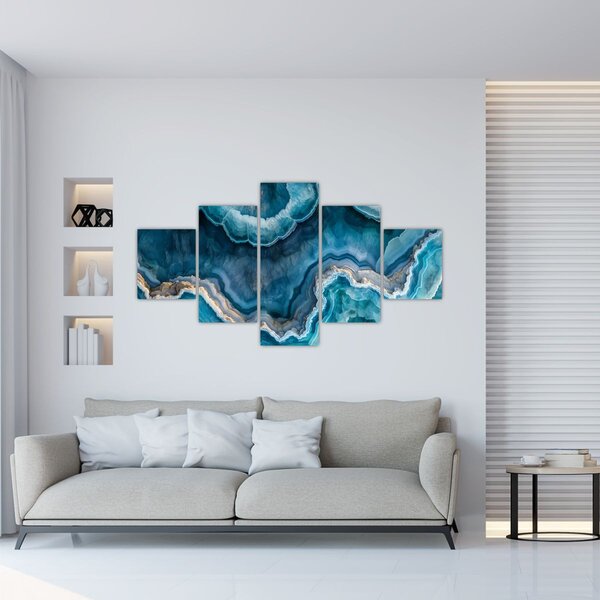 Obraz - Detal akwamarynu (125x70 cm)
