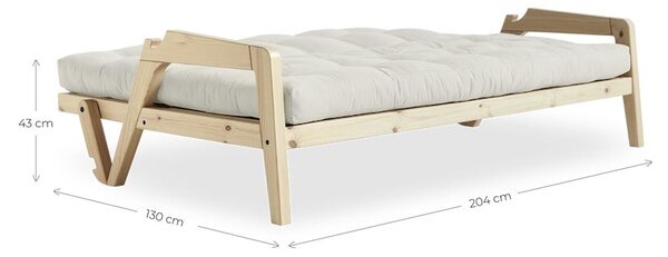 Pomarańczowa rozkładana sofa 204 cm Grab – Karup Design