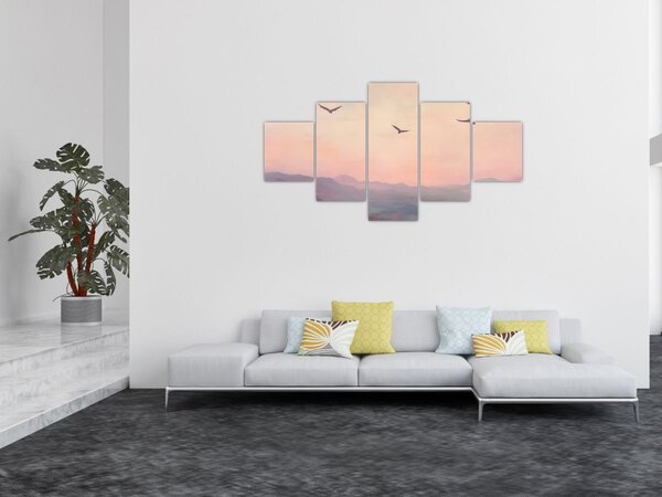 Obraz - Stado ptaków II. (125x70 cm)