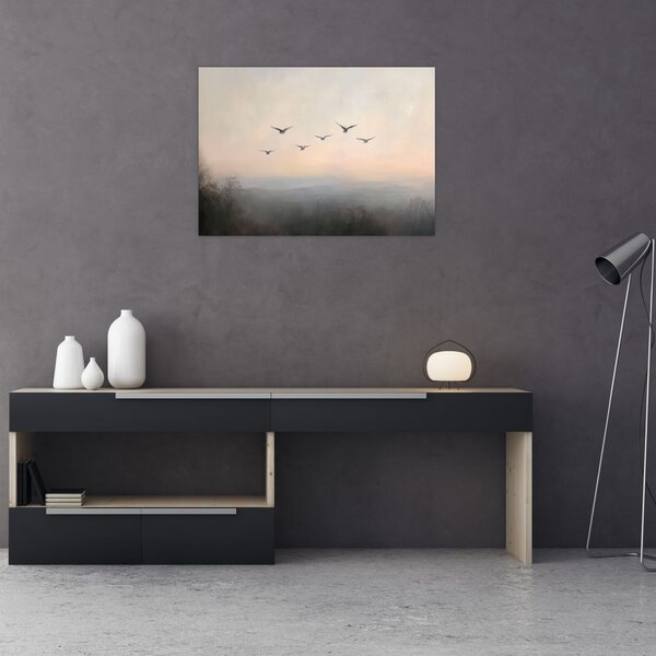 Obraz - Stado ptaków (70x50 cm)