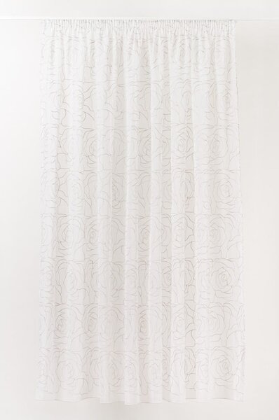 Biało-szara firanka 140x245 cm Amanda – Mendola Fabrics