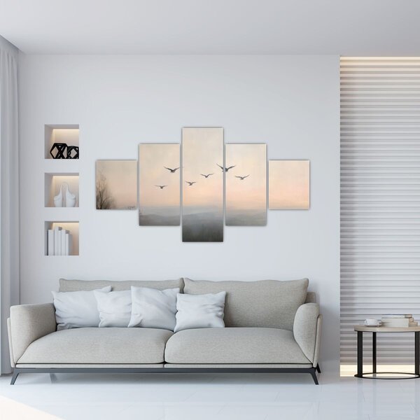 Obraz - Stado ptaków (125x70 cm)