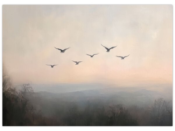 Obraz - Stado ptaków (70x50 cm)