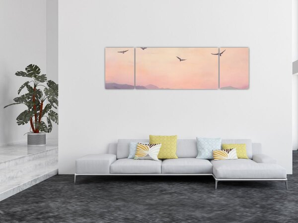 Obraz - Stado ptaków II. (170x50 cm)
