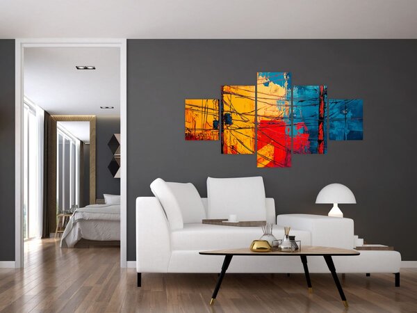Obraz - Abstrakcyjne linie elektryczne (125x70 cm)