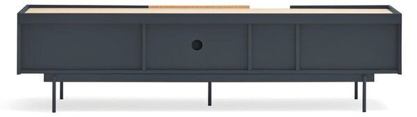 Antracytowo-naturalna szafka pod TV w dekorze dębu 180x45 cm Otto – Teulat