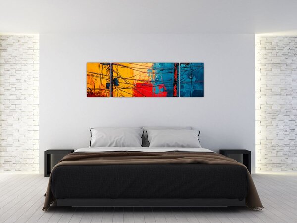 Obraz - Abstrakcyjne linie elektryczne (170x50 cm)